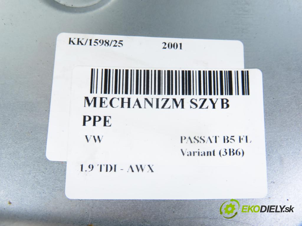 VW PASSAT B5.5 Variant (3B6) KOMBI 2001 96,00 1.9 TDI - AWX 1896,00 mechanismus oken PPE