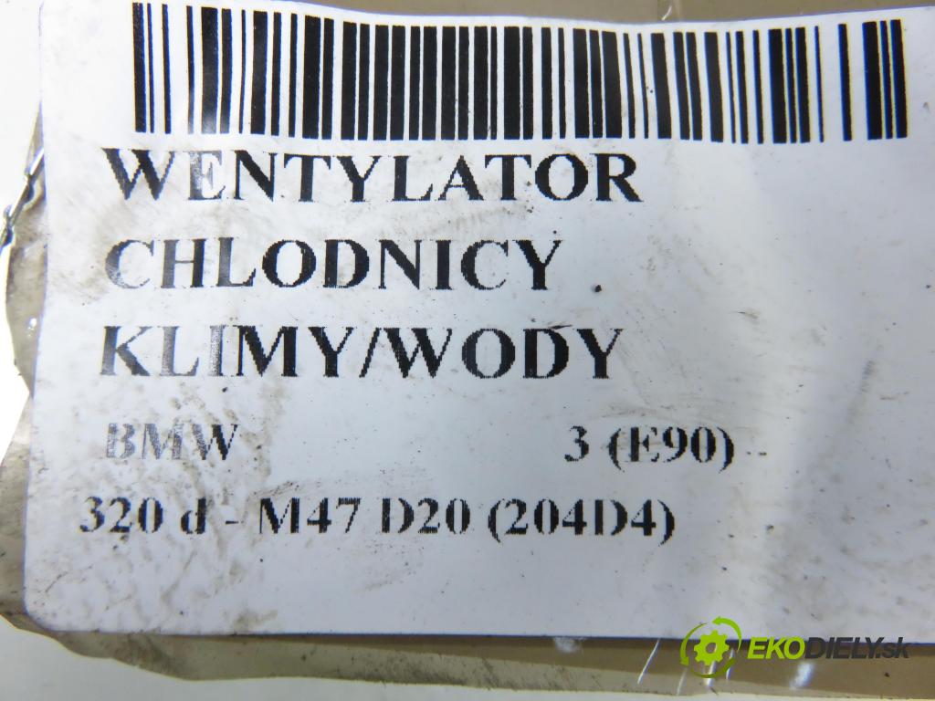 BMW 3 (E90) SEDAN 2006 120,00 2.0 320 d 163 1995,00 Ventilátor chladič klíma/voda 7788906 ; 6937515