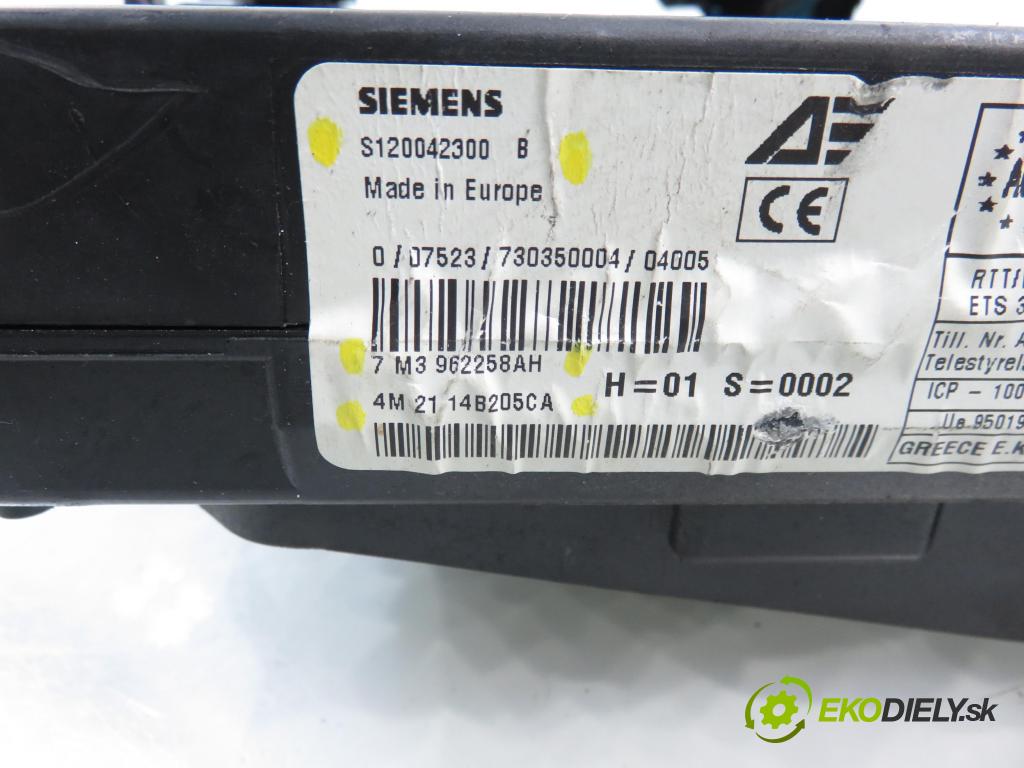 VW SHARAN (7M8, 7M9, 7M6) MINIVAN 2004 96,00 1.9 TDI PD 130 - ASZ 1896,00 MODUL BSI S120042300B ; 7M3962258AH ; 4M2114B205CA
