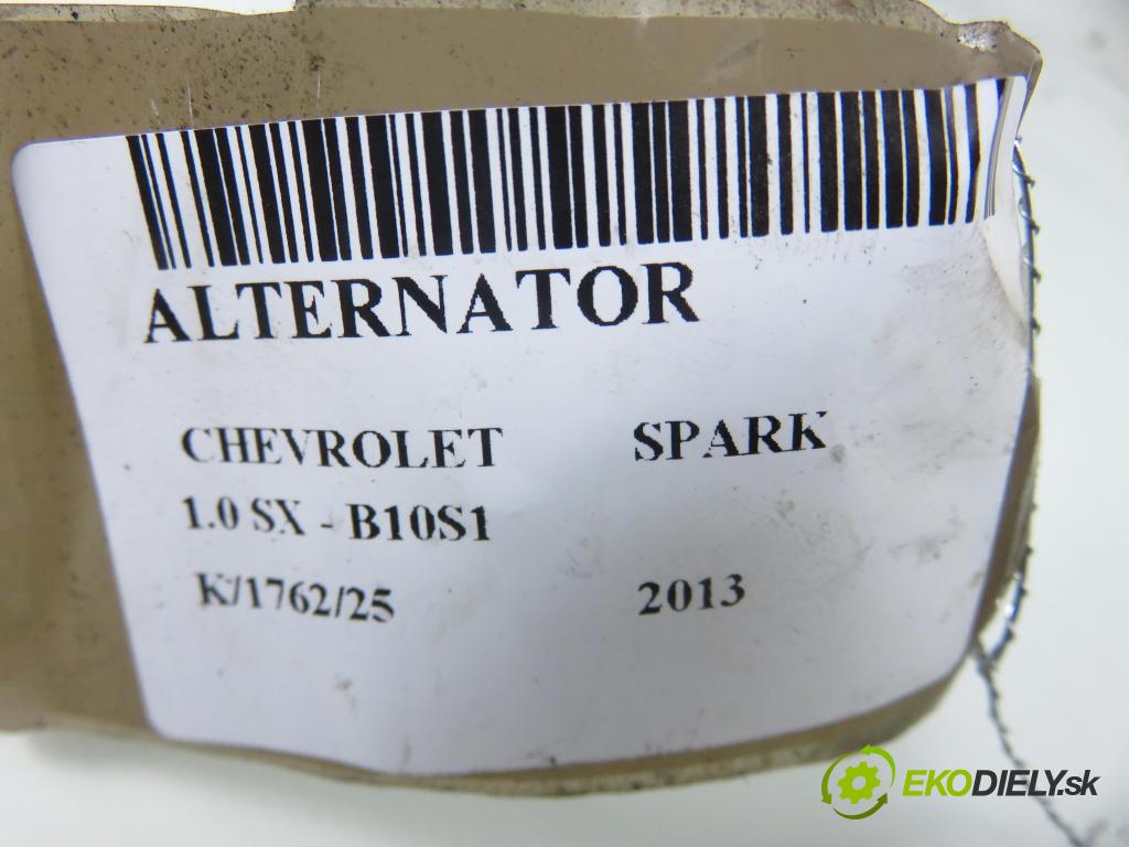 CHEVROLET spar HB 2013 50,00 1.0 S-TEC II 16V - B10D1 995,00 Alternátor 96843503 (Alternátor)