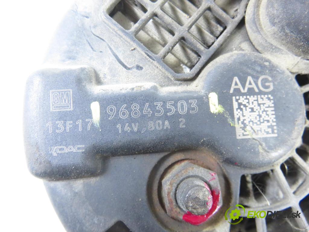 CHEVROLET spar HB 2013 50,00 1.0 S-TEC II 16V - B10D1 995,00 Alternátor 96843503 (Alternátor)