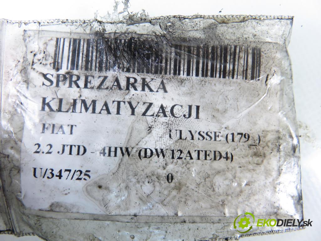 FIAT ULYSSE (179_) VAN 2003 94,00 2.2 JTD - 4HW (DW12ATED4) 2179,00 KOMPRESOR: klimatizace  (Kompresor klimatizace)