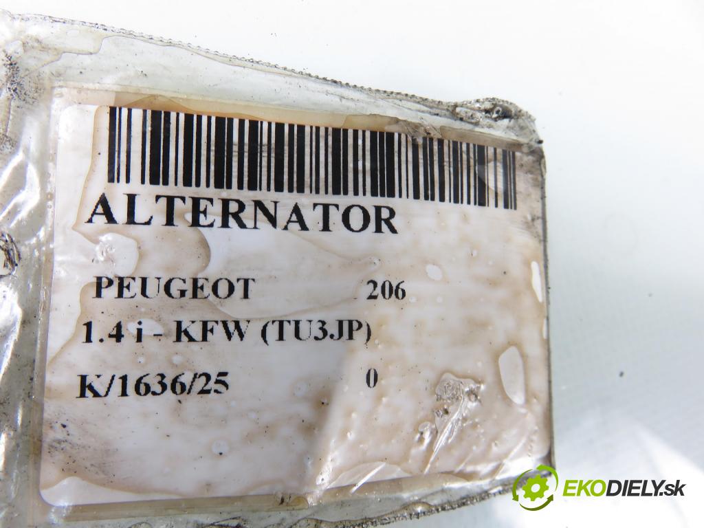 PEUGEOT 206 liftback (2A/C) HB 2003 55,00 1.4 75 - KFW 1360,00 Alternátor 9638275580 (Alternátor)