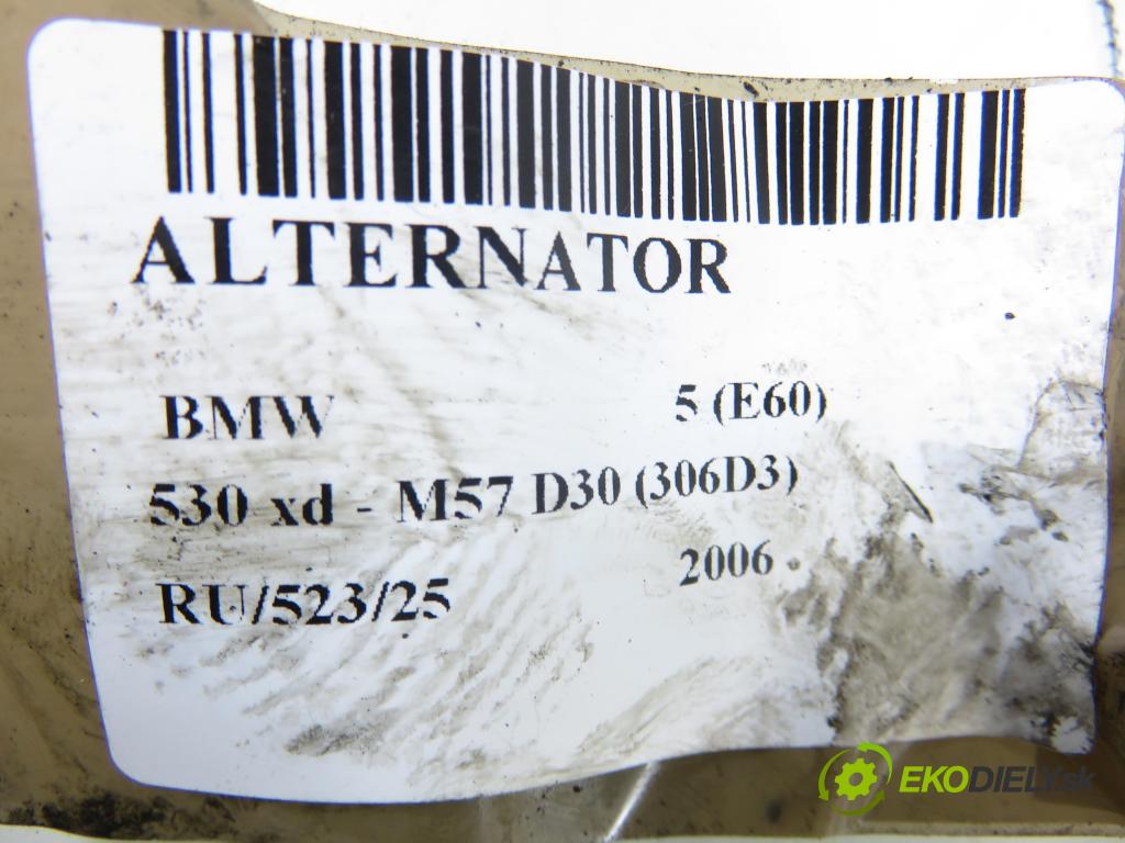 BMW 5 (E60) SEDAN 2006 170,00 530 xd 231 - M57 D30 (306D3) 2993,00 Alternátor A3098 (Alternátor)