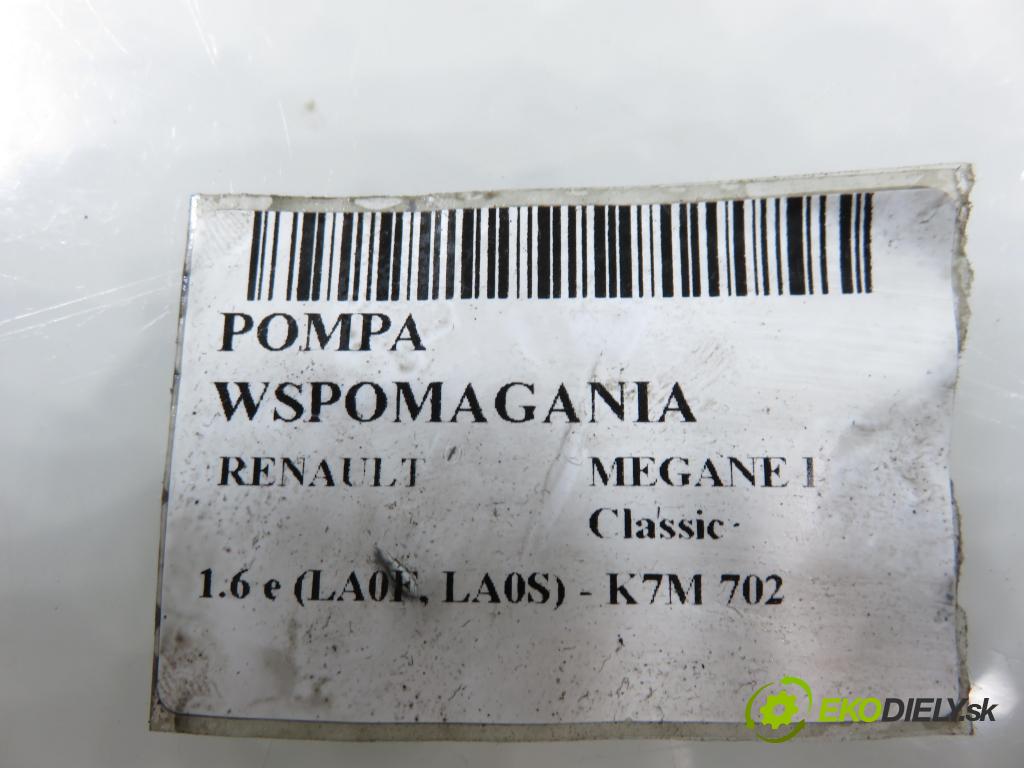 RENAULT MEGANE I Classic (LA0/1_) SEDAN 1997 66,00 1.6 e (LA0F, LA0S) - K7M 702 1598,00 Pumpa servočerpadlo 7700272974 (Servočerpadlo)