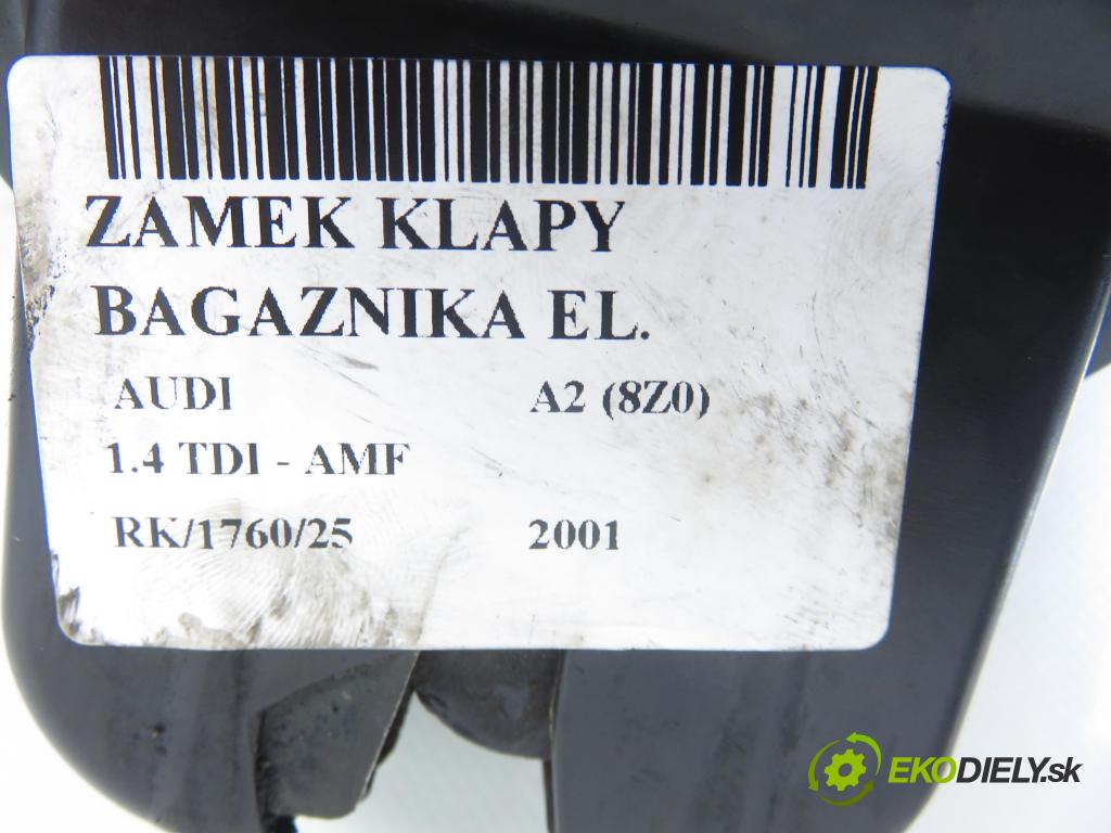 AUDI A2 (8Z0) HB 2001 55,00 1.4 TDI - AMF 1422,00 zámok dveří kufr EL. 