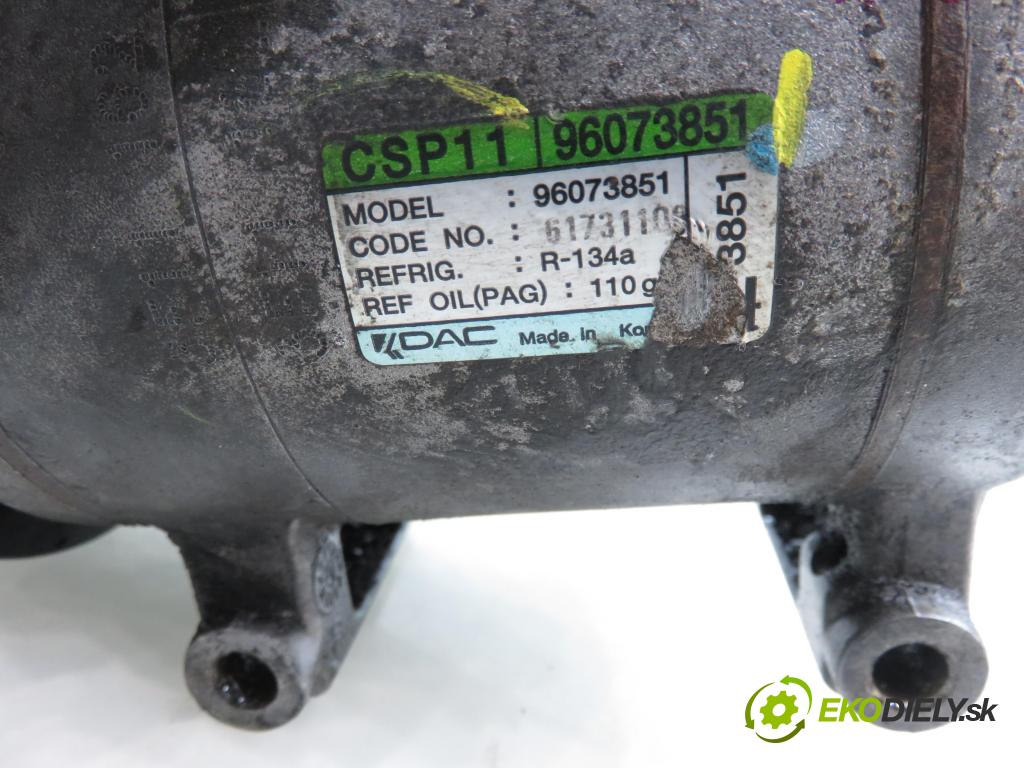 CHEVROLET spar HB 2013 50,00 1.0 S-TEC II 16V - B10D1 995,00 KOMPRESOR: klimatizace 96073851 (Kompresor klimatizace)