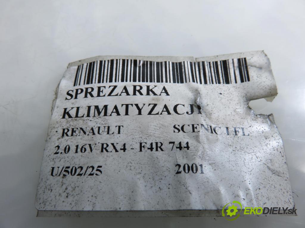 RENAULT SCENIC I (JA0/1_) CROSSOVER 2001 102,00 2.0 16V RX4 139 - F4R 744 1998,00 KOMPRESOR: klimatizácie 7700105765 ; 1135309 (Kompresor klimatizácie)