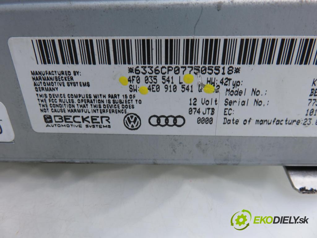 AUDI A5 (8T3) COUPE 2007 176,00 3.0 TDI quattro - CAPA 2967,00 TUNER RÁDIO: 4F0035541L ; 4E0910541Q