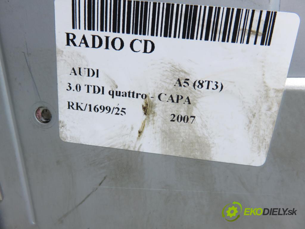 AUDI A5 (8T3) COUPE 2007 176,00 3.0 TDI quattro - CAPA 2967,00 TUNER RÁDIO: 4F0035541L ; 4E0910541Q
