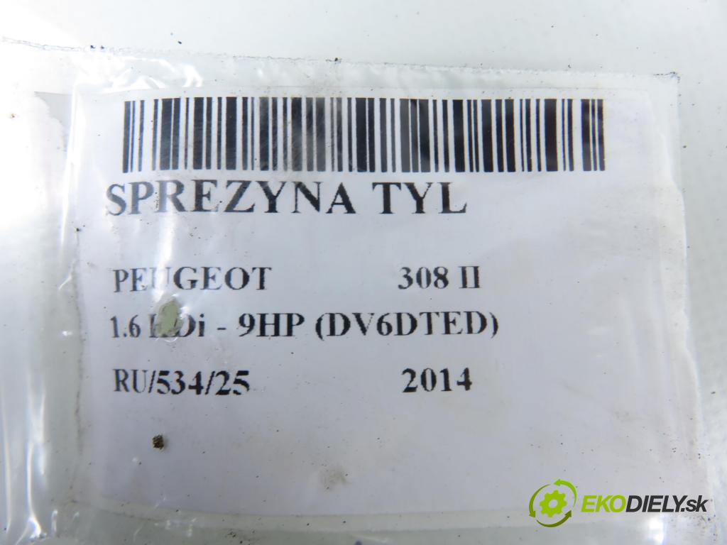 PEUGEOT 308 II HB 2014 68,00 1.6 HDi - 9HP (DV6DTED) 1560,00 Pružina zadné 