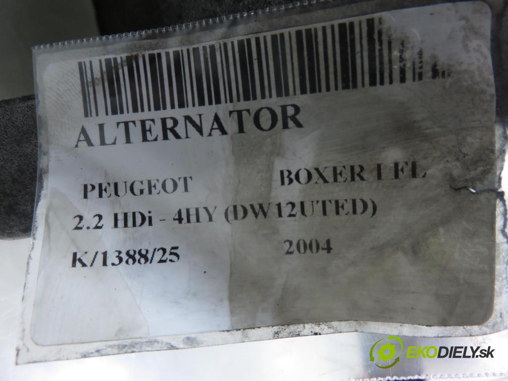 PEUGEOT BOXER Skrzynia (244) FURGON 2004 74,00 2.2 HDi - 4HY (DW12UTED) 2179,00 Alternátor 9655858280 (Alternátor)