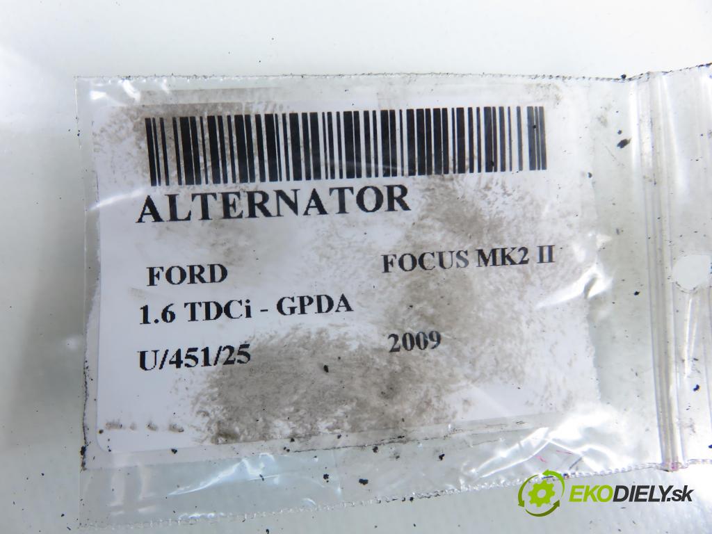 FORD FOCUS II (DA_, HCP) HB 2009 66,00 1.6 TDCi - GPDA 1560,00 Alternátor 3M5T10300PD ; 1042103513 (Alternátor)