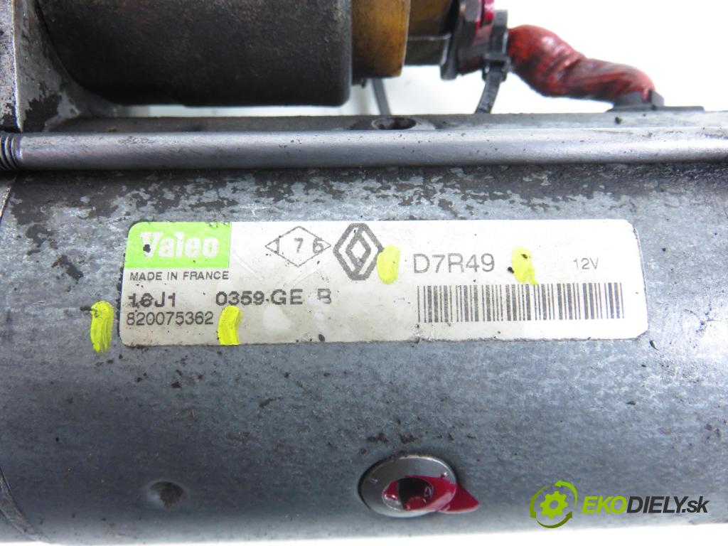 RENAULT LAGUNA II (BG0/1_) LIFTBACK 2002 88,00 1.9 dCi 120 - F9Q 750 1870,00 Štartér 820075362 ; D7R49 (Štartér)