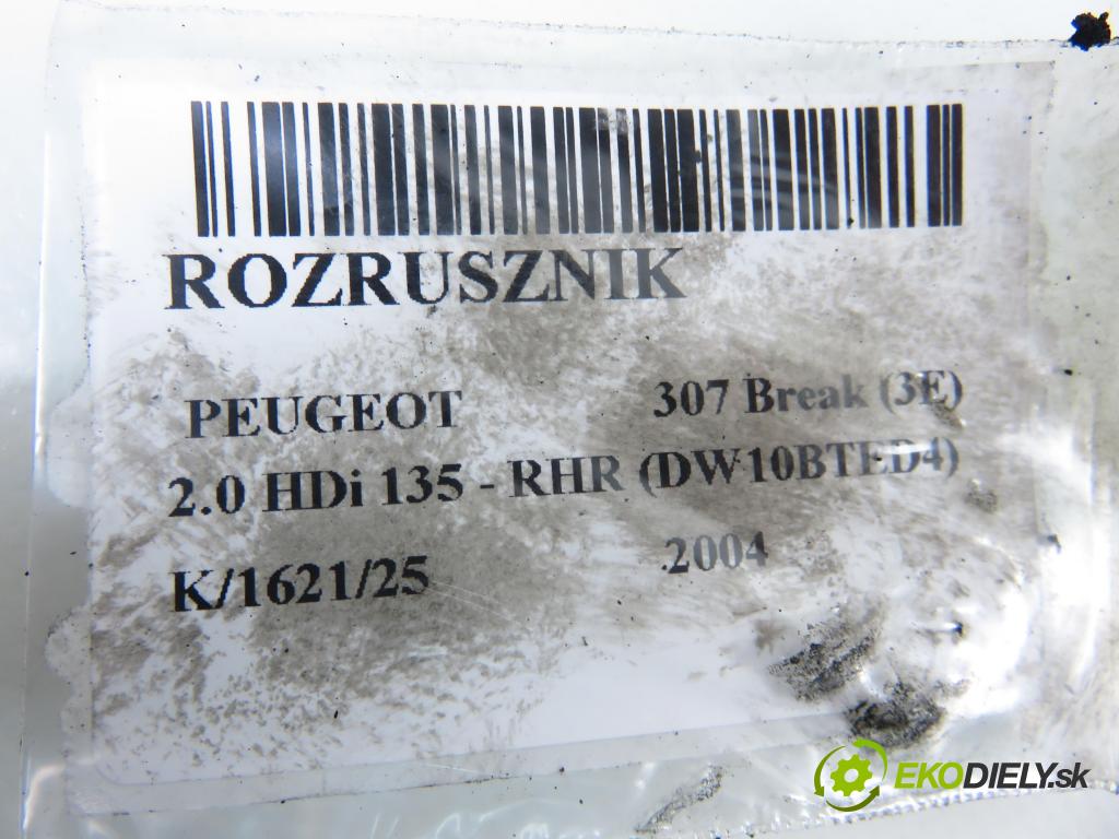PEUGEOT 307 Break (3E) KOMBI 2004 0,00 2.0 HDi 135 - RHR (DW10BTED4) 1997,00 Štartér  (Štartér)