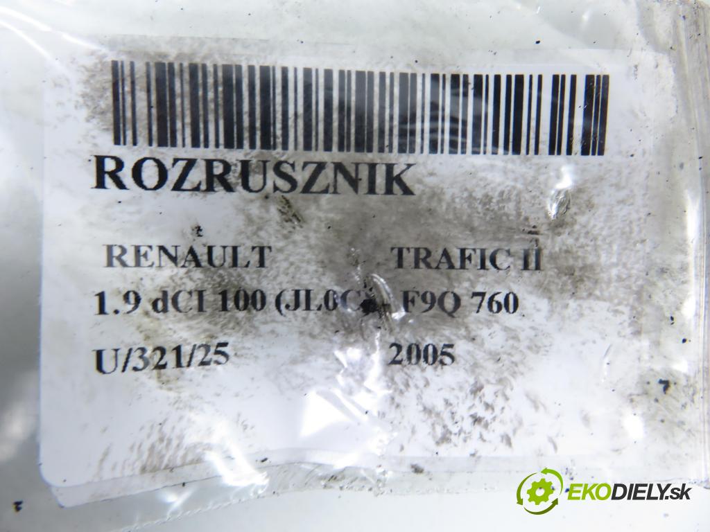 RENAULT TRAFIC II Autobus (JL) BUS 2005 74,00 1.9 dCI 100 (JL0C) - F9Q 760 1870,00 Štartér 221193 (Štartér)