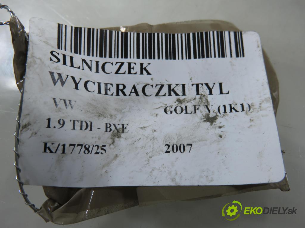 VW GOLF V (1K1) HB 2007 77,00 1.9 TDI - BXE 1896,00 Motorček stierače zadné 1K6955711C