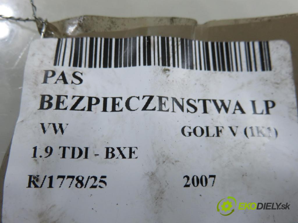 VW GOLF V (1K1) HB 2007 77,00 1.9 TDI - BXE 1896,00 Držiak bezpečnostný LP 1K4857705S
