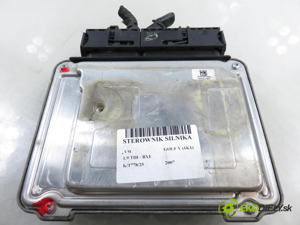 VW GOLF V (1K1) HB 2007 77,00 1.9 TDI - BXE 1896,00 Riadiaca jednotka Motor 03G906021KH ; 0281013226
