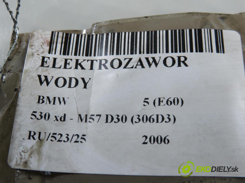 BMW 5 (E60) SEDAN 2006 170,00 530 xd 231 - M57 D30 (306D3) 2993,00 ELEKTROVENTIL: vody 6931708 ; 1147412181