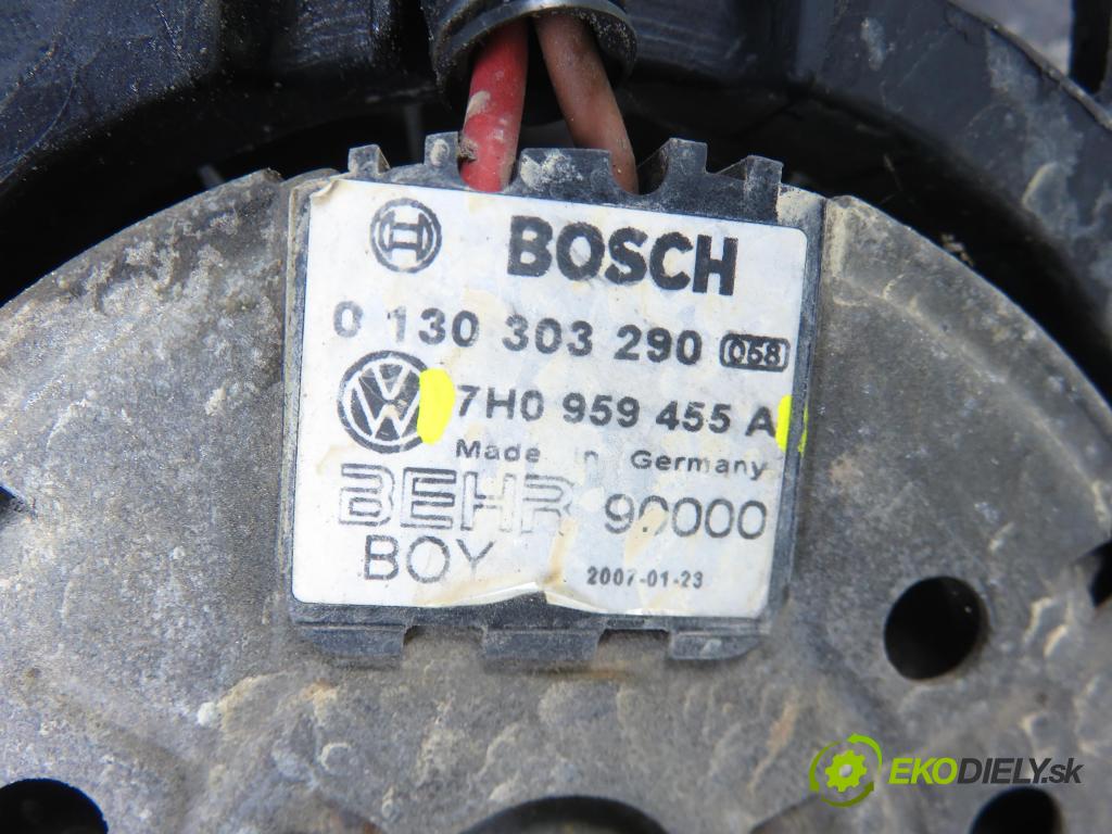 VW TRANSPORTER V Skrzynia (7HA, 7HH, 7EA, 7EH) FURGON 2008 75,00 1.9 TDI - BRS 1896,00 ventilátor chladič PODNEBÍ / VODA 7H0959455A ; 7H0121201CH