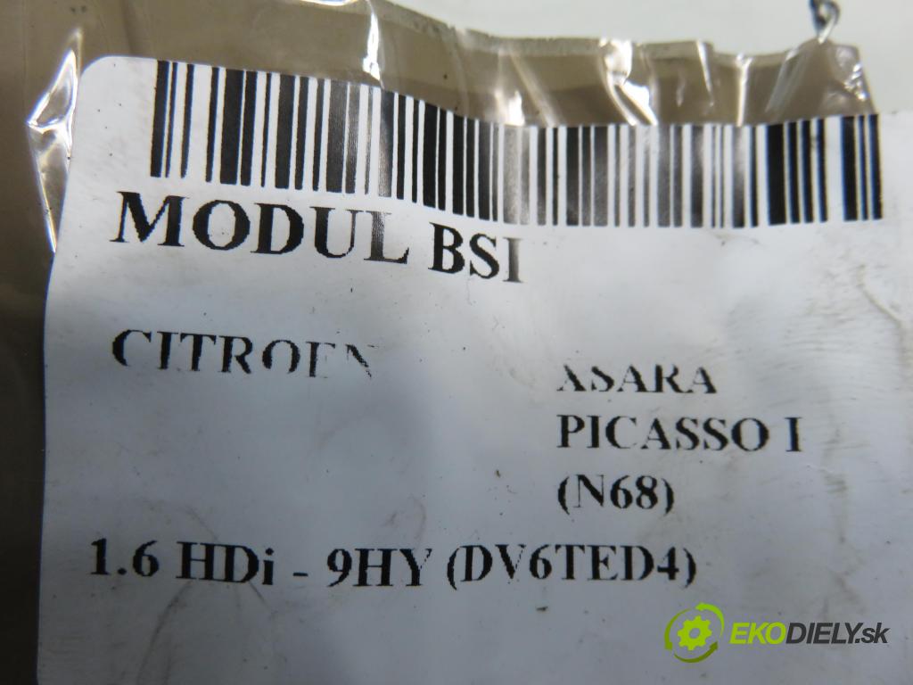 CITROEN XSARA PICASSO (N68) MINIVAN 2004 80,00 1.6 HDi 109 - 9HY (DV6TED4) 1560,00 MODUL BSI S118085320C ; 9652474680