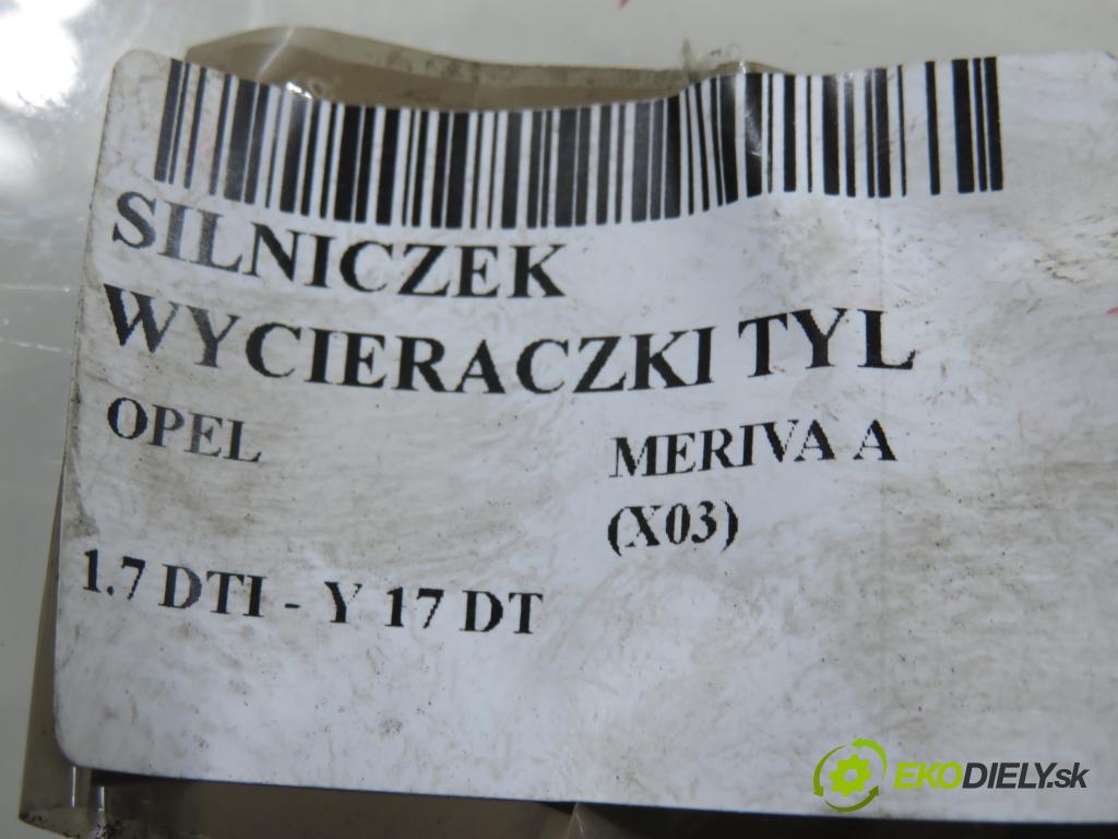 OPEL MERIVA A nadwozie wielkoprzestrzenne (MPV) (X03) MINIVAN 2004 55,00 1.7 DTI 75 - Y 17 DT 1686,00 Motorček stierače zadné 09132802 ; 53011112