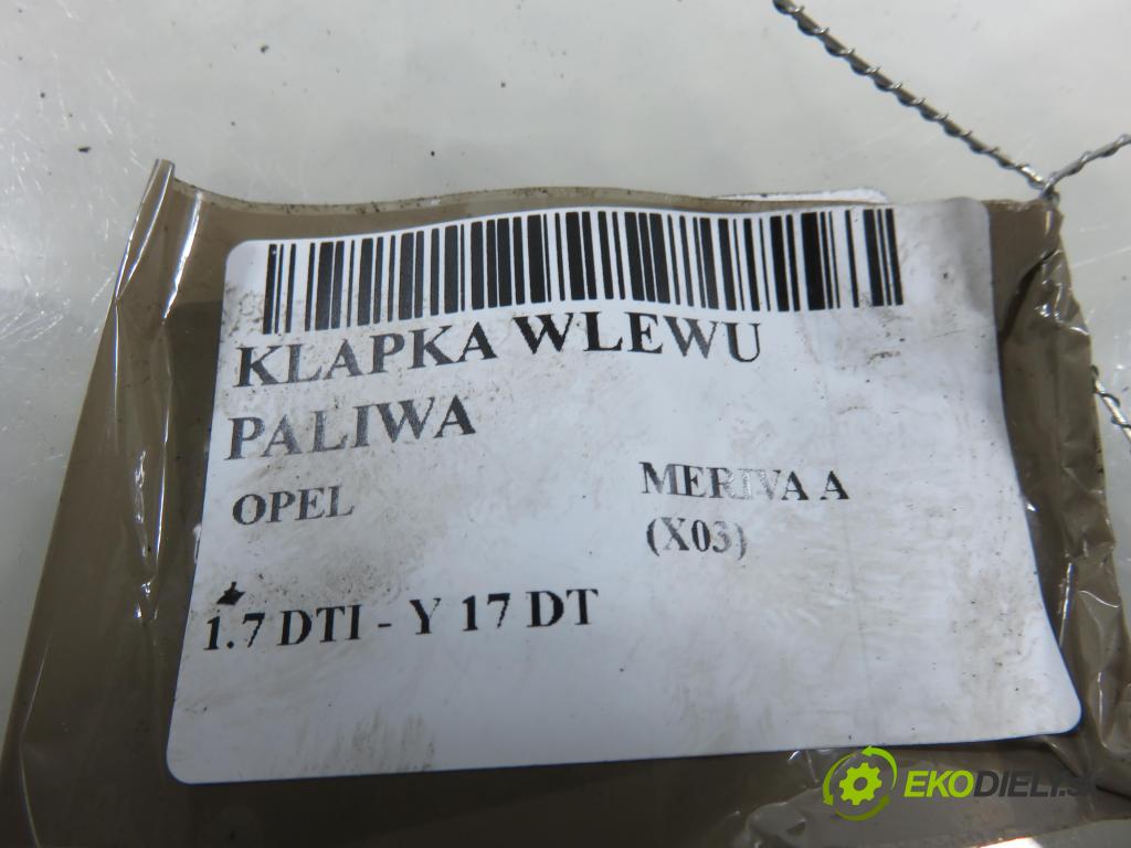 OPEL MERIVA A nadwozie wielkoprzestrzenne (MPV) (X03) MINIVAN 2004 55,00 1.7 DTI 75 - Y 17 DT 1686,00 dvířka nádrže paliva 13123250 (Klika dveří ostatní)