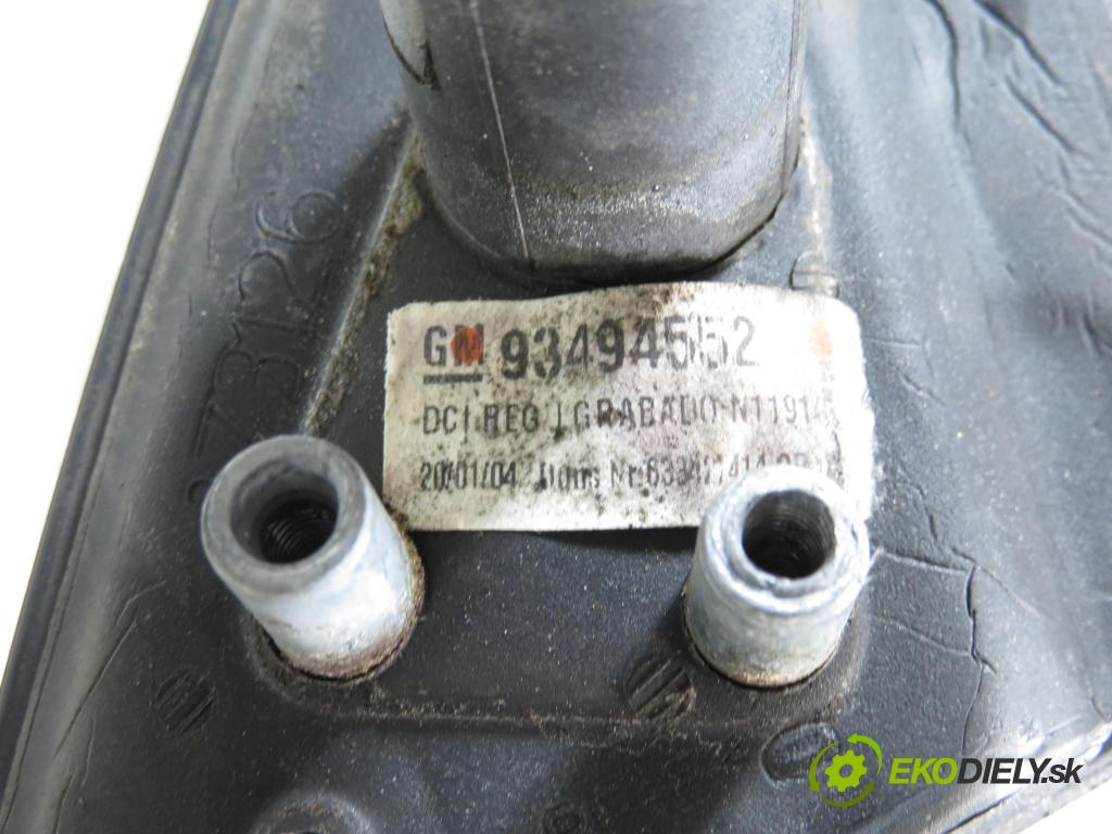 OPEL MERIVA A nadwozie wielkoprzestrzenne (MPV) (X03) MINIVAN 2004 55,00 1.7 DTI 75 - Y 17 DT 1686,00 zpětné zrcátko PM 93494552