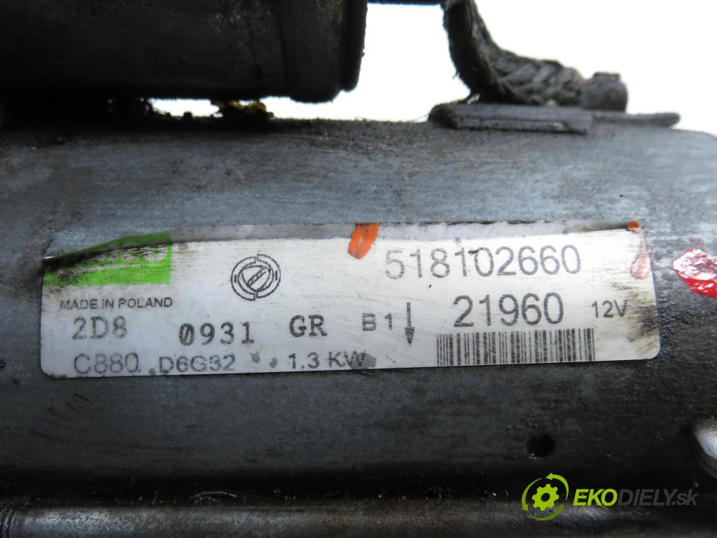 FIAT PANDA (169_) HB 2008 51,00 1.3 D Multijet 4x4 - 188 A8.000 1248,00 Štartér 518102660 (Štartér)