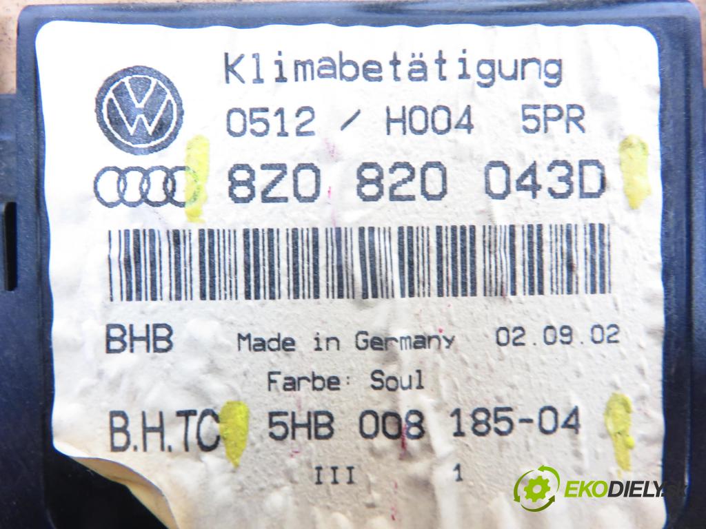 AUDI A2 (8Z0) HB 2002 55,00 1.4 TDI - AMF 1422,00 Panel kúrenia KLIMATRONIK 8Z0820043D ; 5HB00818504