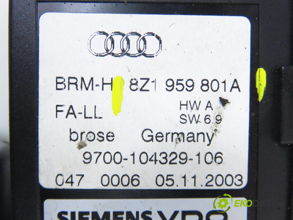 AUDI A2 (8Z0) HB 2002 55,00 1.4 TDI - AMF 1422,00 motorek sťahovaní oken LP 8Z1959801A ; 5WK48051ABF