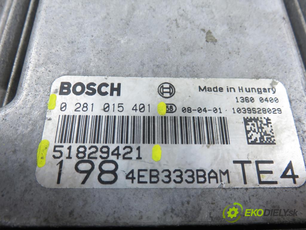FIAT BRAVO II (198_) HB 2006 77,00 1.6 D Multijet - 198 A3.000 1598,00 Riadiaca jednotka Motor 51829421 ; 0281015401