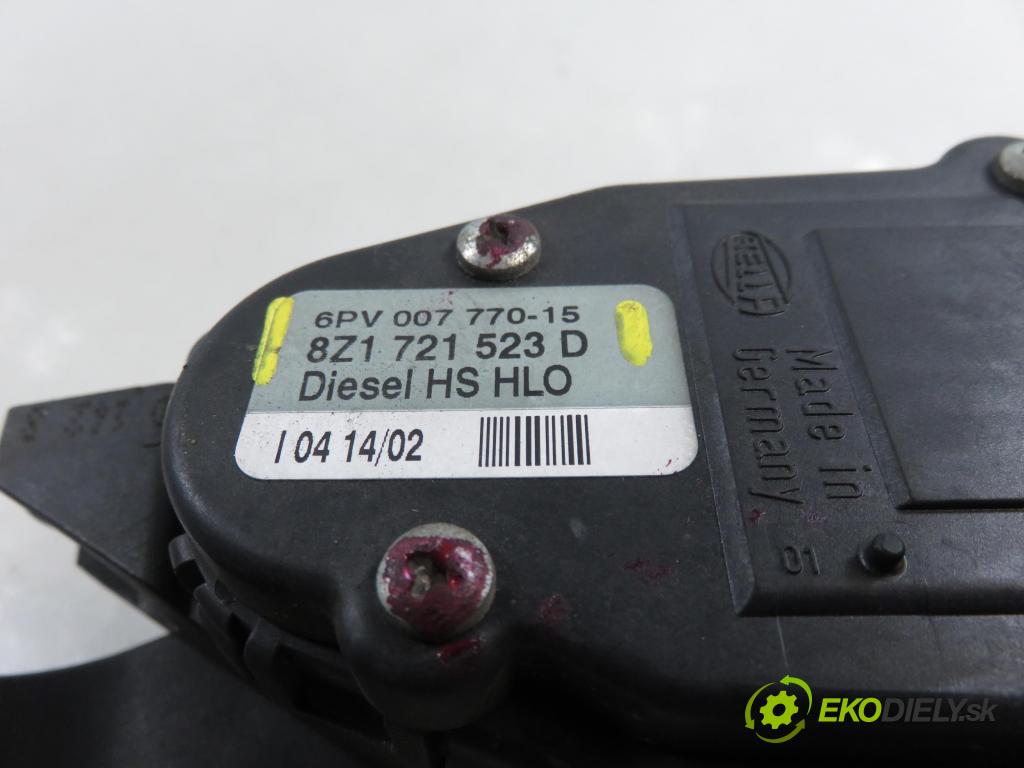 AUDI A2 (8Z0) HB 2002 55,00 1.4 TDI - AMF 1422,00 Potenciometer plynu 8Z1721523D ; 6PV00777015 (Potenciometer plynového pedálu)