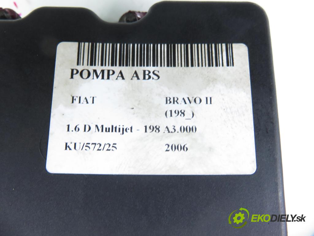 FIAT BRAVO II (198_) HB 2006 77,00 1.6 D Multijet - 198 A3.000 1598,00 Pumpa ABS 0265951052 ; 0265230340 ; 51823644 (Pumpa ABS)