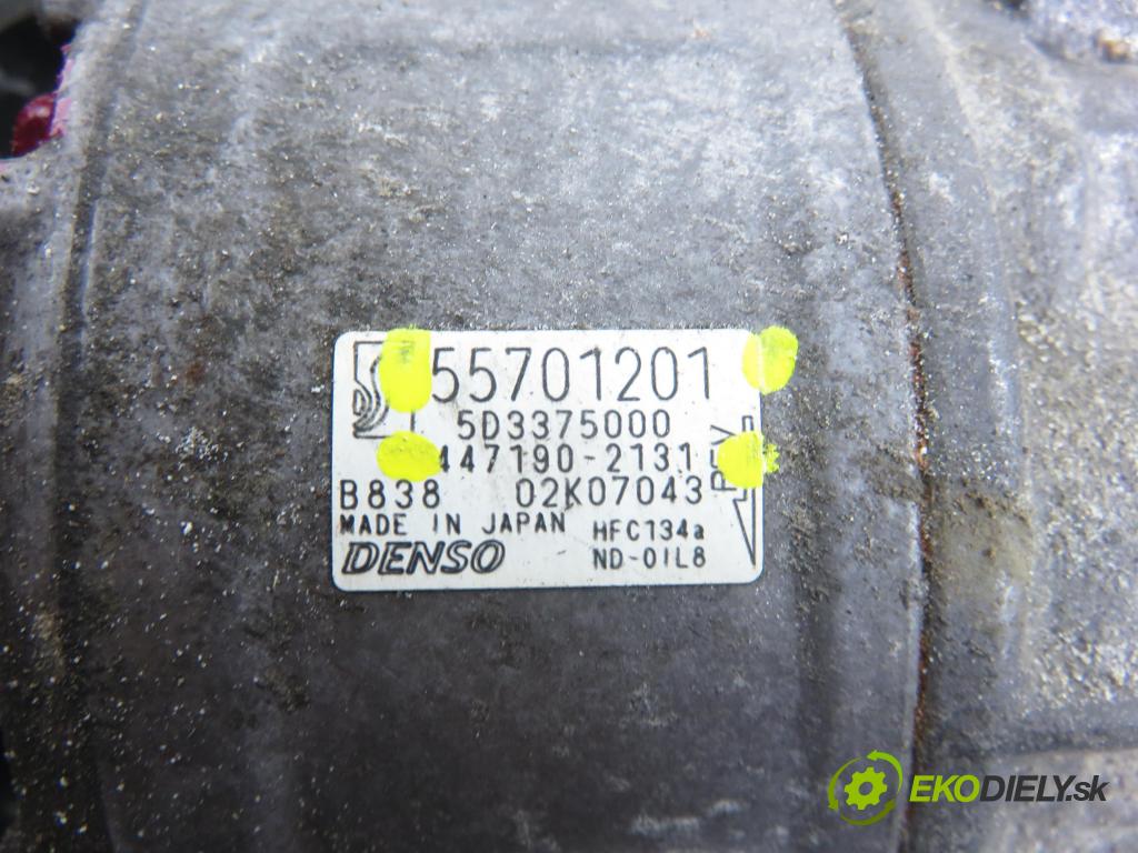 FIAT BRAVO II (198_) HB 2006 77,00 1.6 D Multijet - 198 A3.000 1598,00 KOMPRESOR: klimatizace 4471902131 ; 55701201 (Kompresor klimatizace)