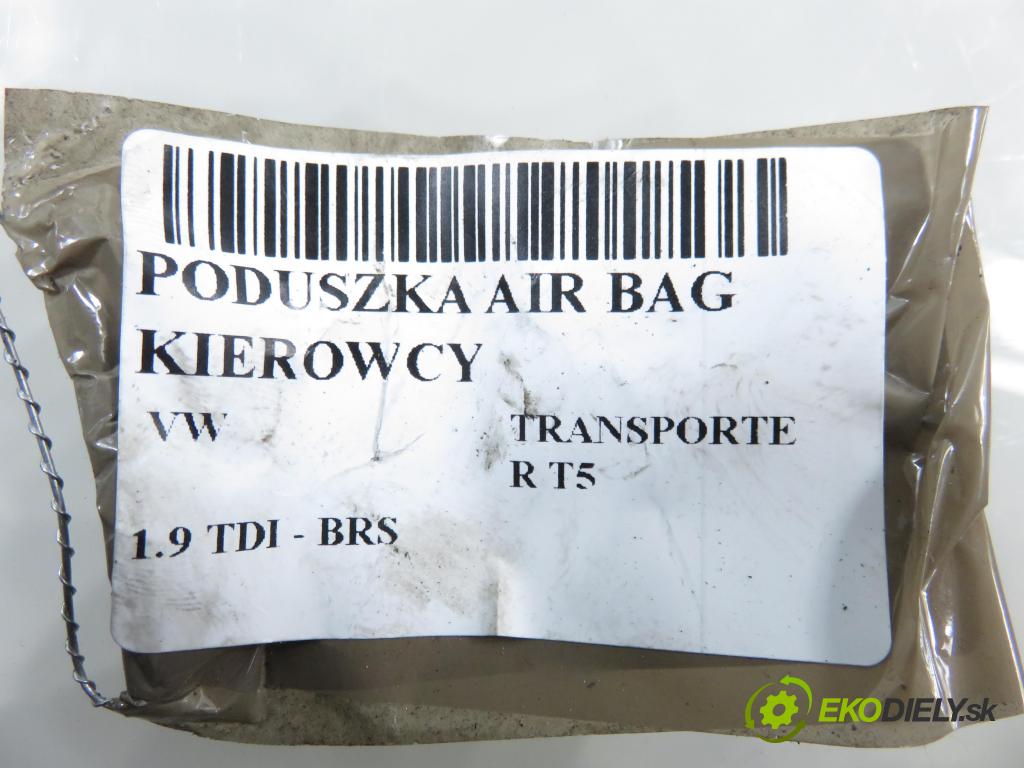 VW TRANSPORTER V Skrzynia (7HA, 7HH, 7EA, 7EH) FURGON 2008 75,00 1.9 TDI - BRS 1896,00 AirBag air BAG volantu 7H0880201Q