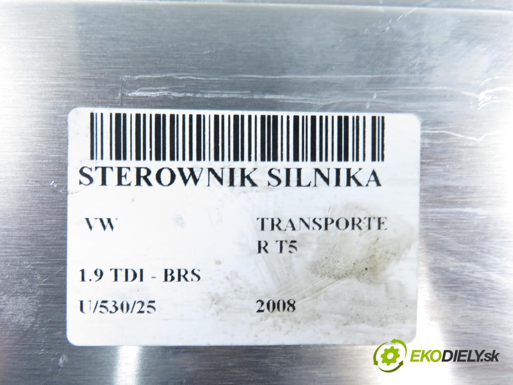 VW TRANSPORTER V Skrzynia (7HA, 7HH, 7EA, 7EH) FURGON 2008 75,00 1.9 TDI - BRS 1896,00 Riadiaca jednotka Motor 038906016T ; 0281012761