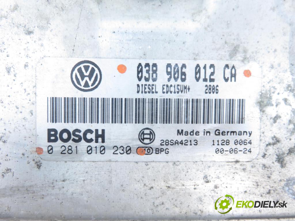 SEAT LEON (1M1) HB 1999 66,00 1.9 TDI 90 - ALH 1896,00 Riadiaca jednotka Motor 038906012CA ; 0281010230