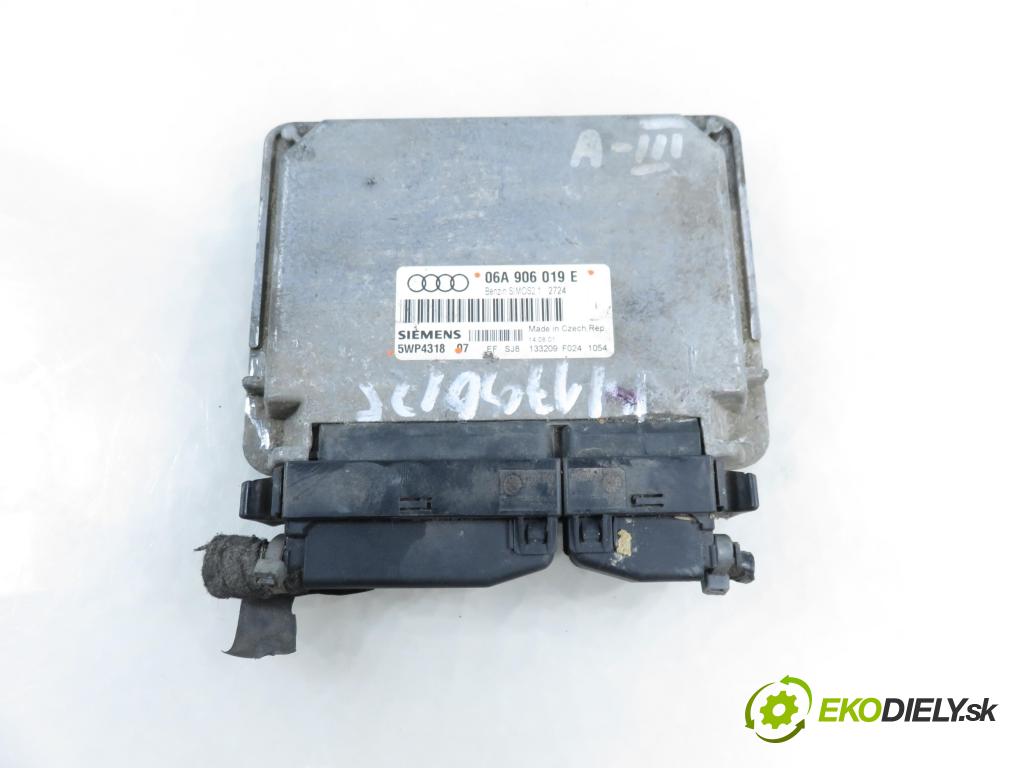SEAT TOLEDO II (1M2) SEDAN 2001 74,00 1.6 - AKL 1595,00 Riadiaca jednotka Motor 06A906019E ; 5WP4318