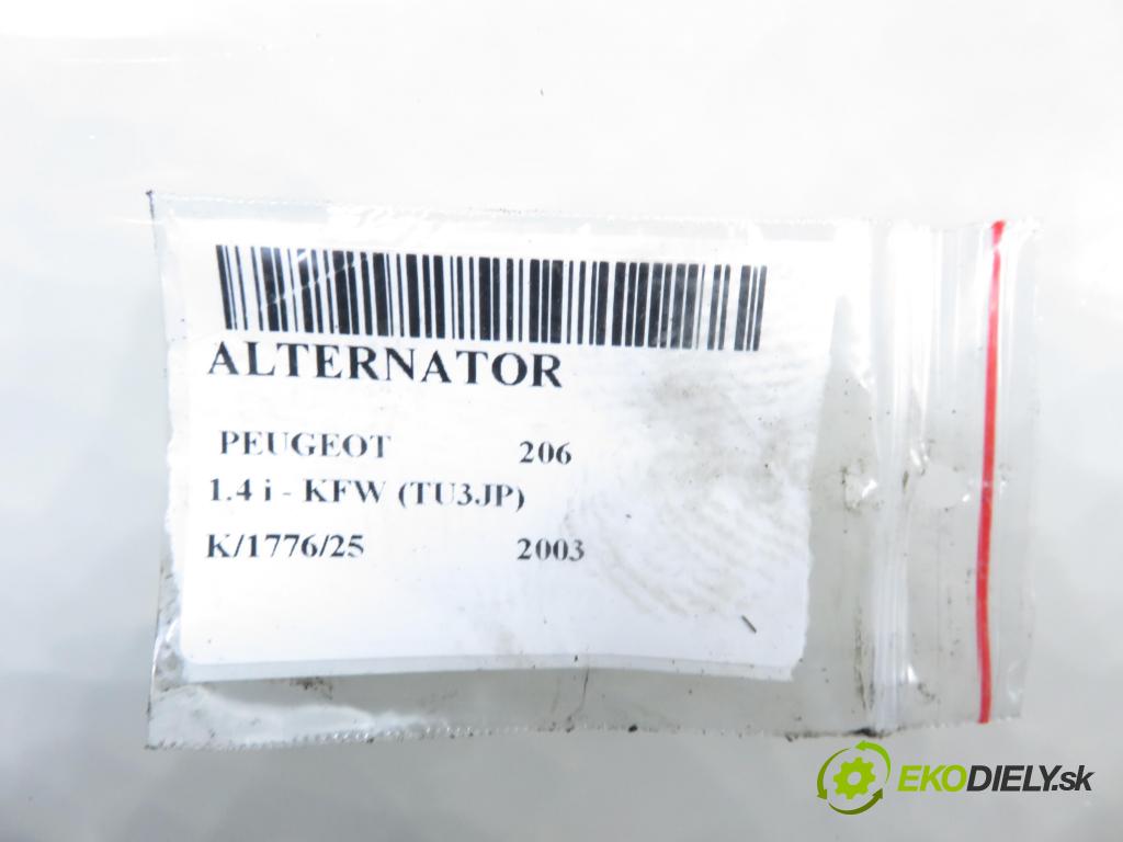 PEUGEOT 206 liftback (2A/C) HB 2003 55,00 1.4 75 - KFW 1360,00 Alternátor 9644927080 ; A001TA3391C (Alternátor)
