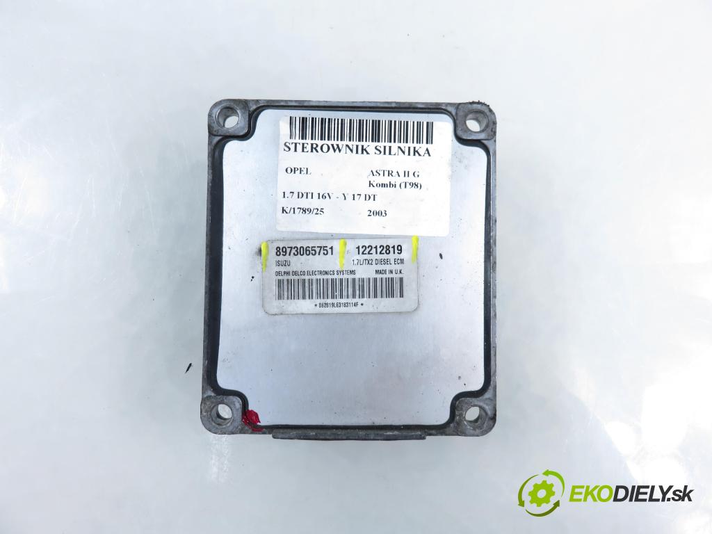 OPEL ASTRA G Kombi (T98) KOMBI 2003 55,00 1.7 DTI 16V - Y 17 DT 1686,00 řídící jednotka motora 8973065751 ; 12212819