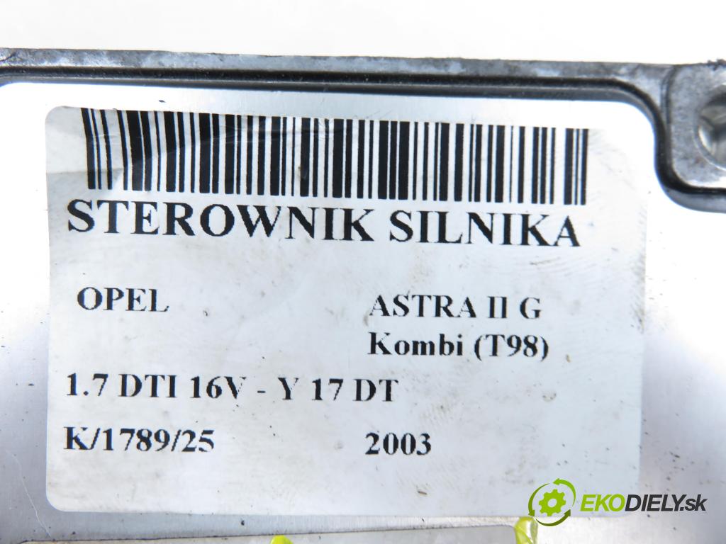 OPEL ASTRA G Kombi (T98) KOMBI 2003 55,00 1.7 DTI 16V - Y 17 DT 1686,00 řídící jednotka motora 8973065751 ; 12212819