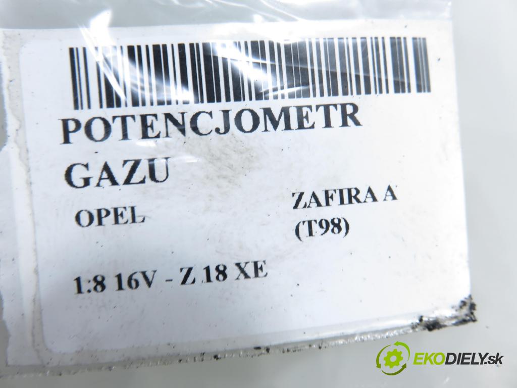 OPEL ZAFIRA A Nadwozie Wielkopojemne (MPV) (T98) MINIVAN 2002 92,00 1.8 16V 125 - Z 18 XE 1796,00 Potenciometer plynu 9202341BT ; 6PV00811400 (Potenciometer plynového pedálu)