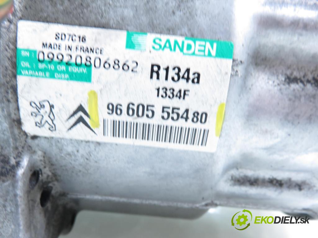 CITROEN C5 III (RD_) SEDAN 2008 155,00 3.0 V6 211 - XFV (ES9A) 2946,00 KOMPRESOR: klimatizace 9660555480 (Kompresor klimatizace)