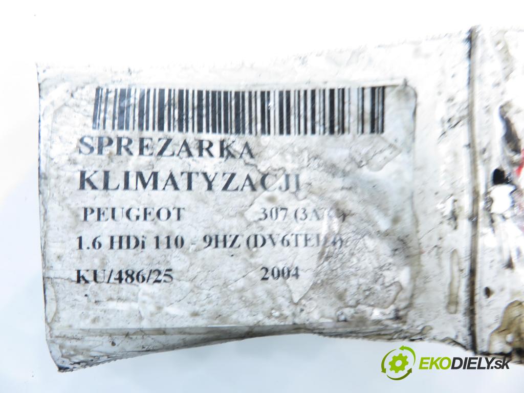 PEUGEOT 307 (3A/C) HB 2004 80,00 1.6 HDi 110 1560,00 KOMPRESOR: klimatizácie 9646273880 (Kompresor klimatizácie)