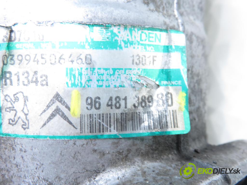 PEUGEOT 407 (6D_) SEDAN 2005 100,00 2.0 HDi 135 - RHR 1997,00 KOMPRESOR: klimatizace 9648138980 (Kompresor klimatizace)