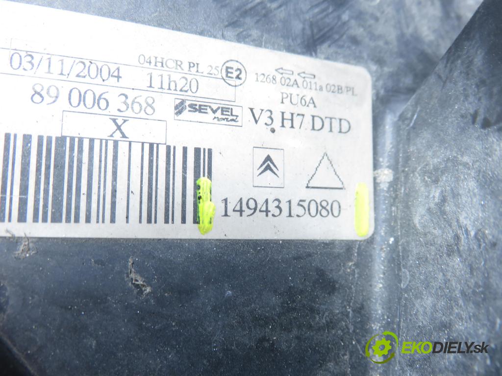 CITROEN C8 (EA_, EB_) MINIVAN 2005 0,00 2.0 HDi - RHT (DW10ATED4) 1997,00 Svetlo PP 1494315080