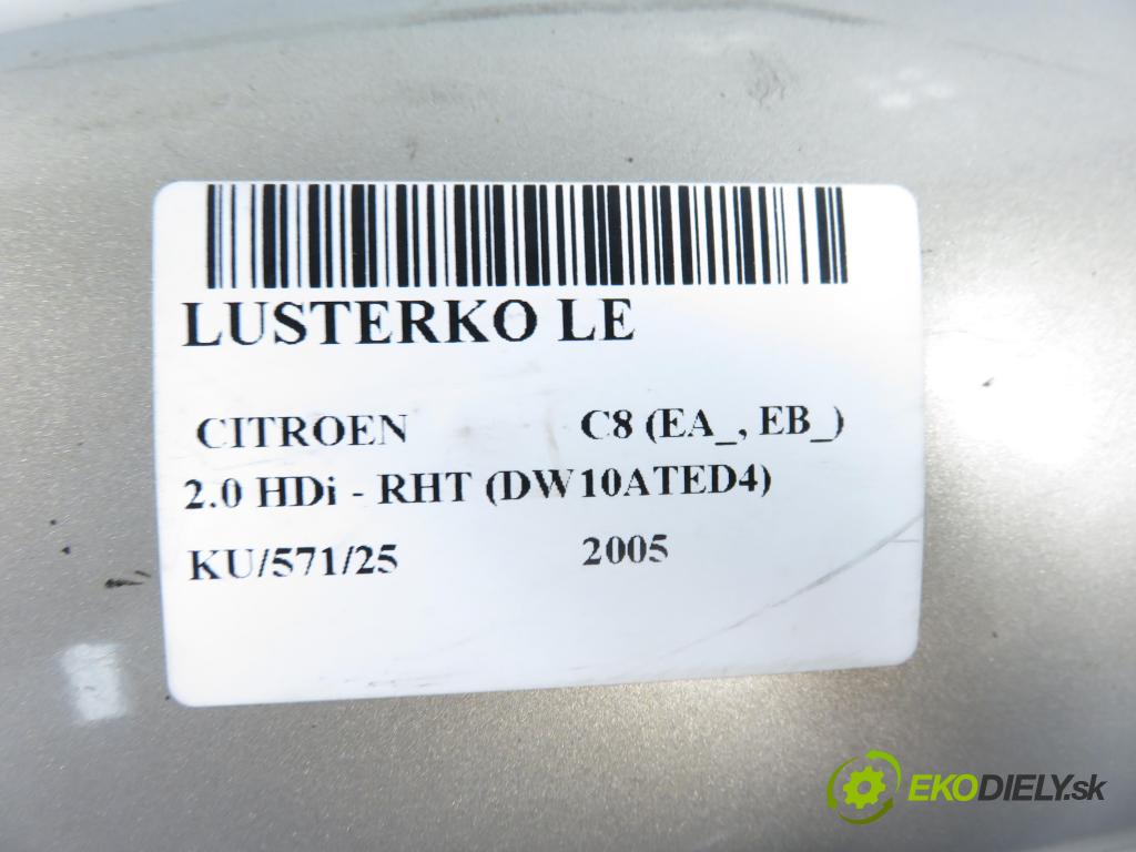 CITROEN C8 (EA_, EB_) MINIVAN 2005 0,00 2.0 HDi - RHT (DW10ATED4) 1997,00 zpětné zrcátko LE 