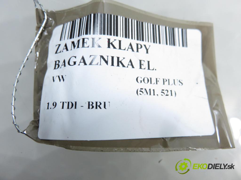 VW GOLF PLUS (5M1, 521) HB 2006 66,00 1.9 TDI - BRU 1896,00 zámok dveří kufr EL. 5M0827505E